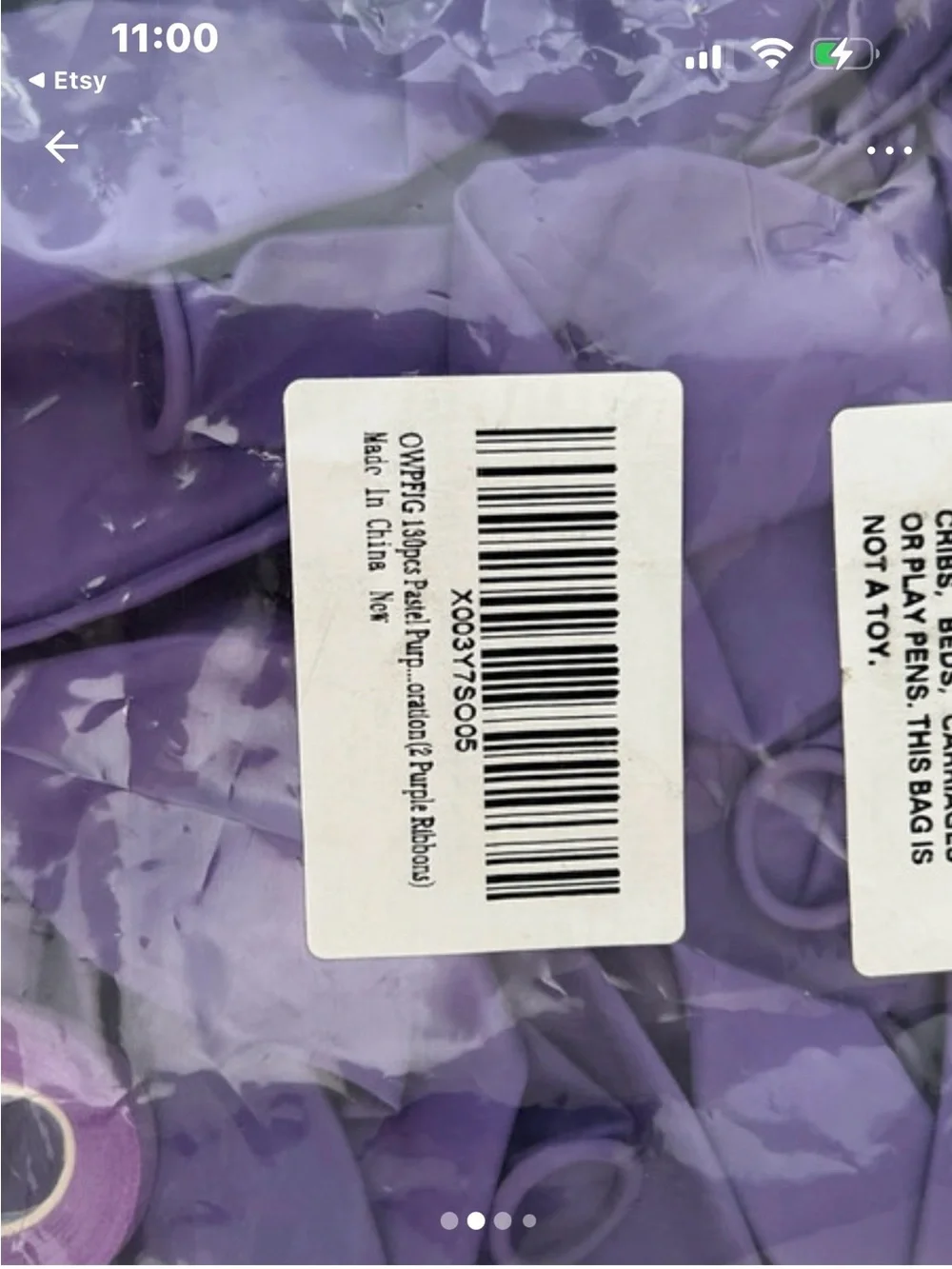 Purple Latex Balloon Bundles - Party Balloons 130 ballon’s with ribbon